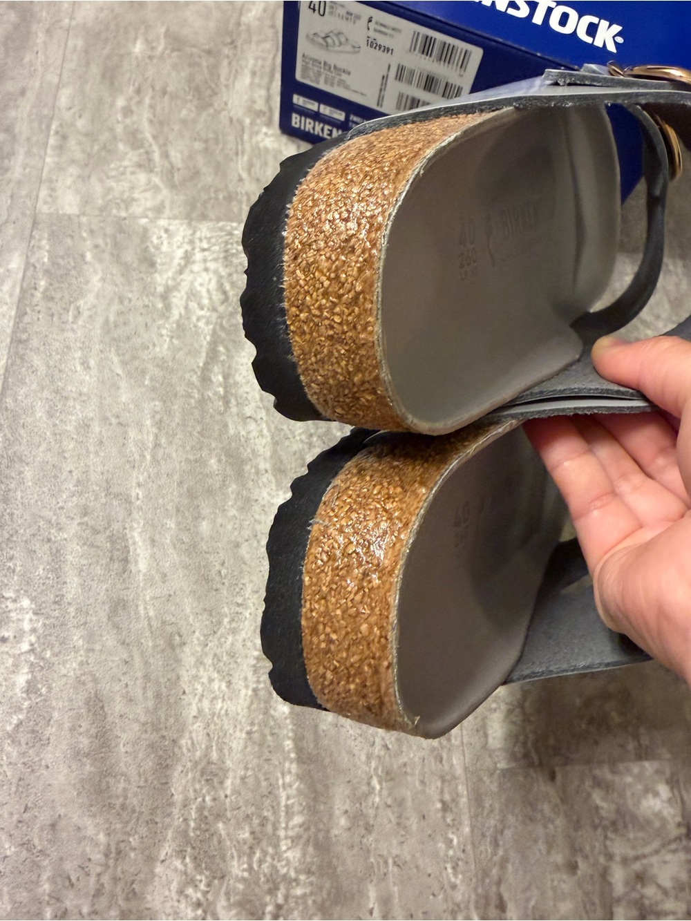 NIB Birkenstock Arizona Big Buckle High Shine Sandals US9-9.5 - Picture 7 of 9